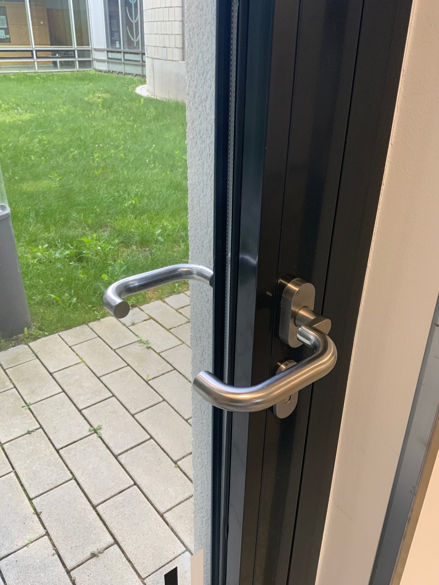 Tür/Türanlage - DIN L- Aluminium/Glas - 145x273x8cm