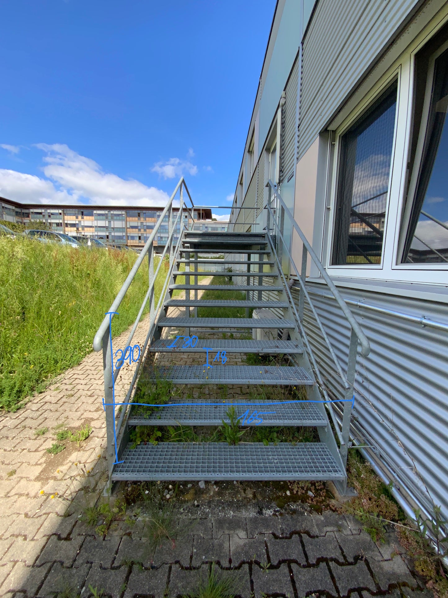 Treppe - Stahl 1650x2100x5200mm
