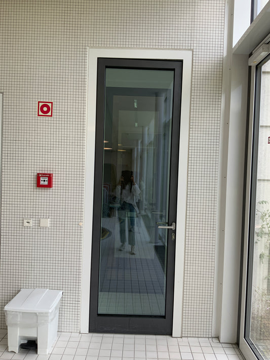 Tür/Türanlage - DIN R - Aluminium/Glas 95x267x7cm