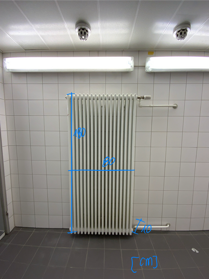 Zehnder 3 Säulen-Heizkörper - Stahl  80x180x10 cm