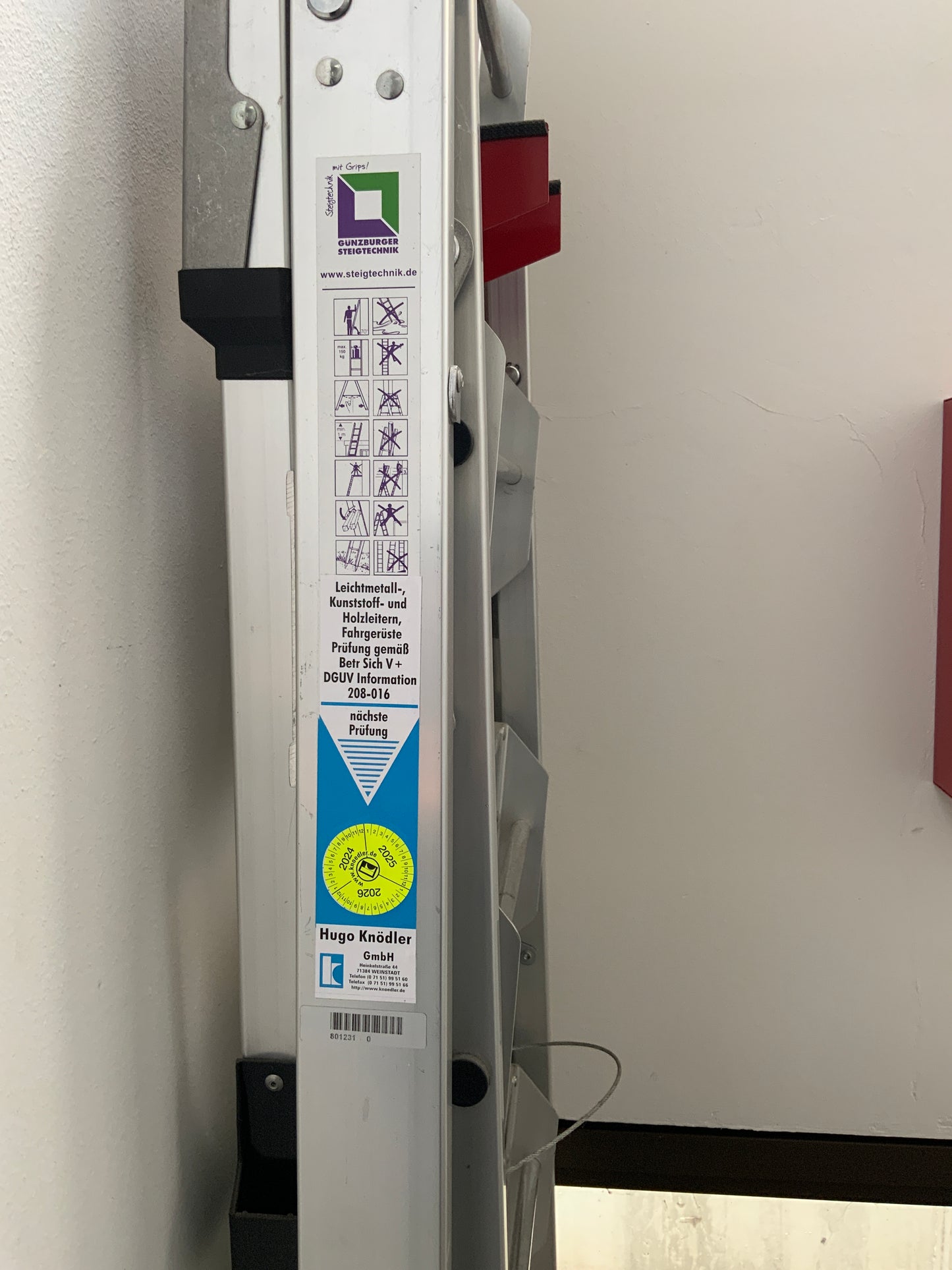 Feuerwehrleiter - Aluminium - H 1500 mm