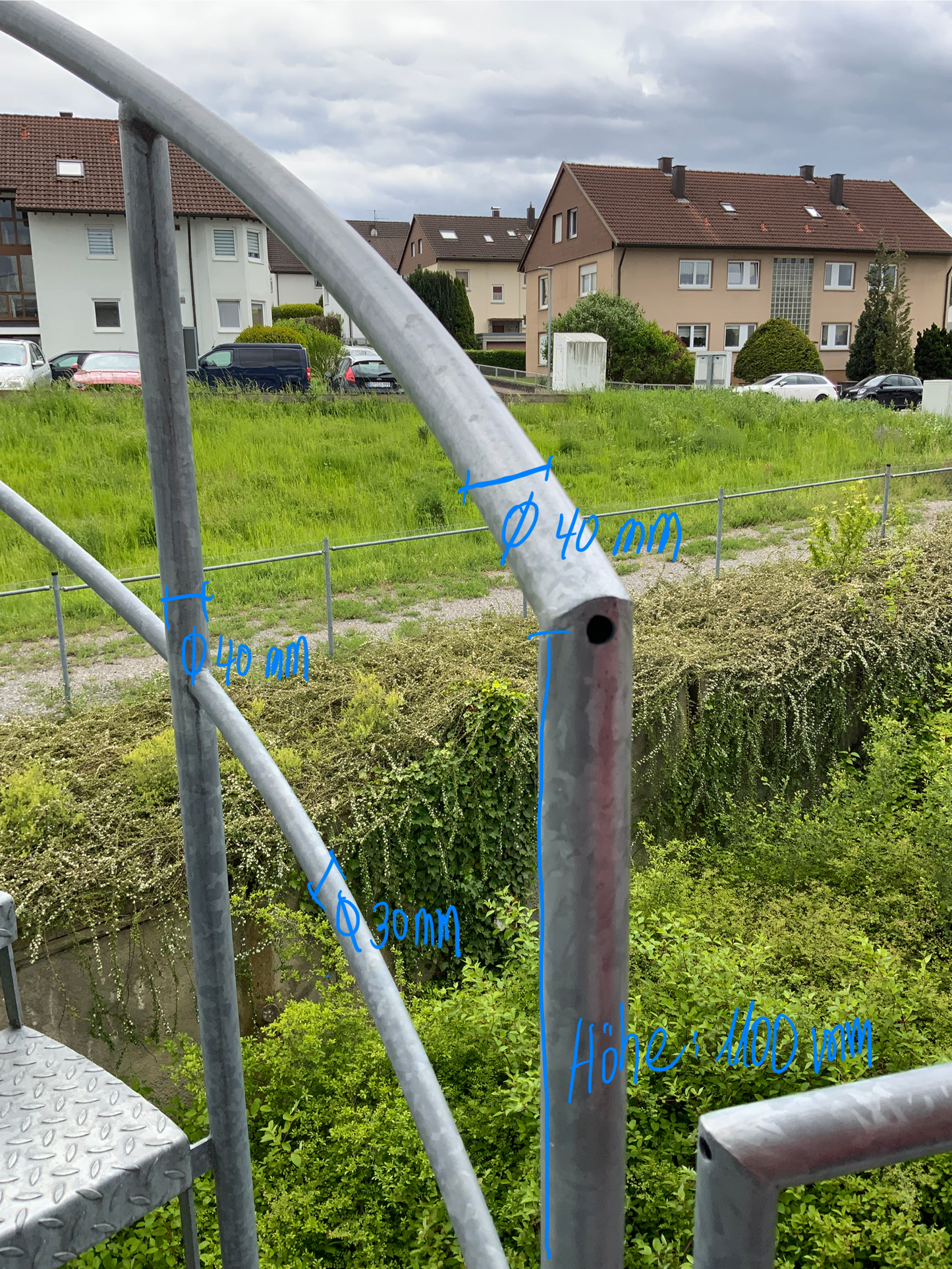 Treppenanlage/Spindeltreppe - Außen - Stahl - Ø 3020mm