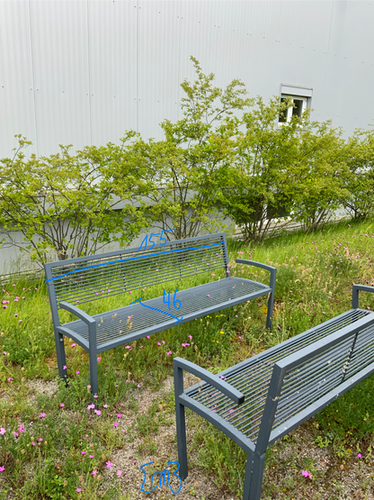 Gartenbank - Metall L 155cm B 46cm