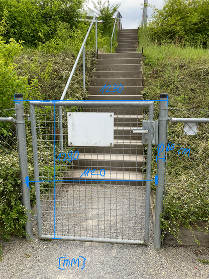 Toranlage - Außen - Stahl - B 1230mm H 1280m