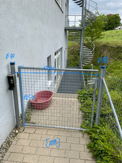 Toranlage - Außen - Stahl - B 1740mm H 1250m