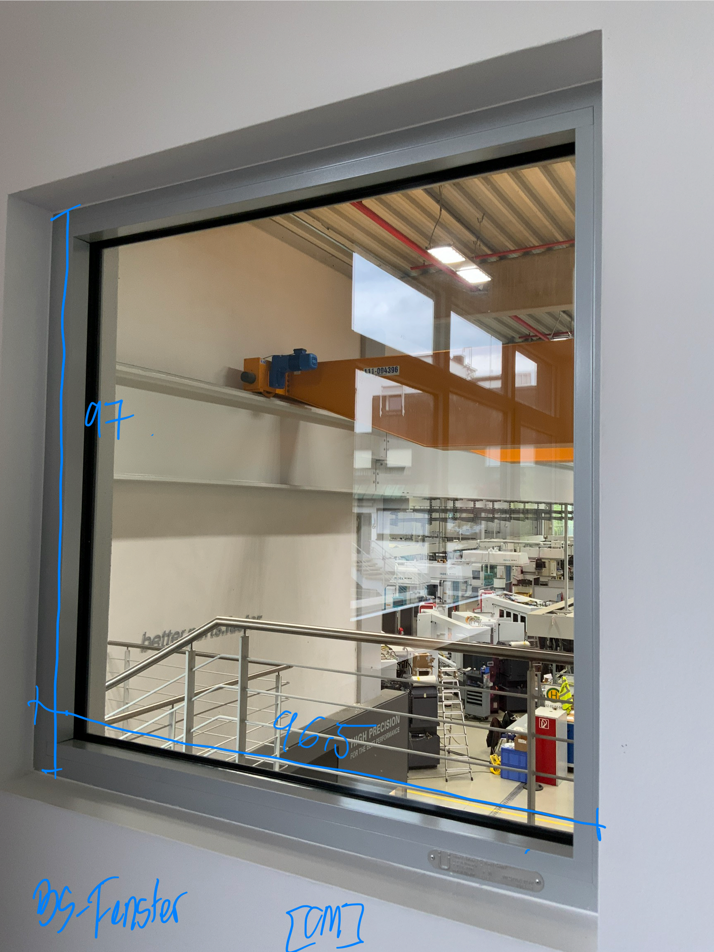 BS-Fenster F30 - Glas 96.5 x 97cm