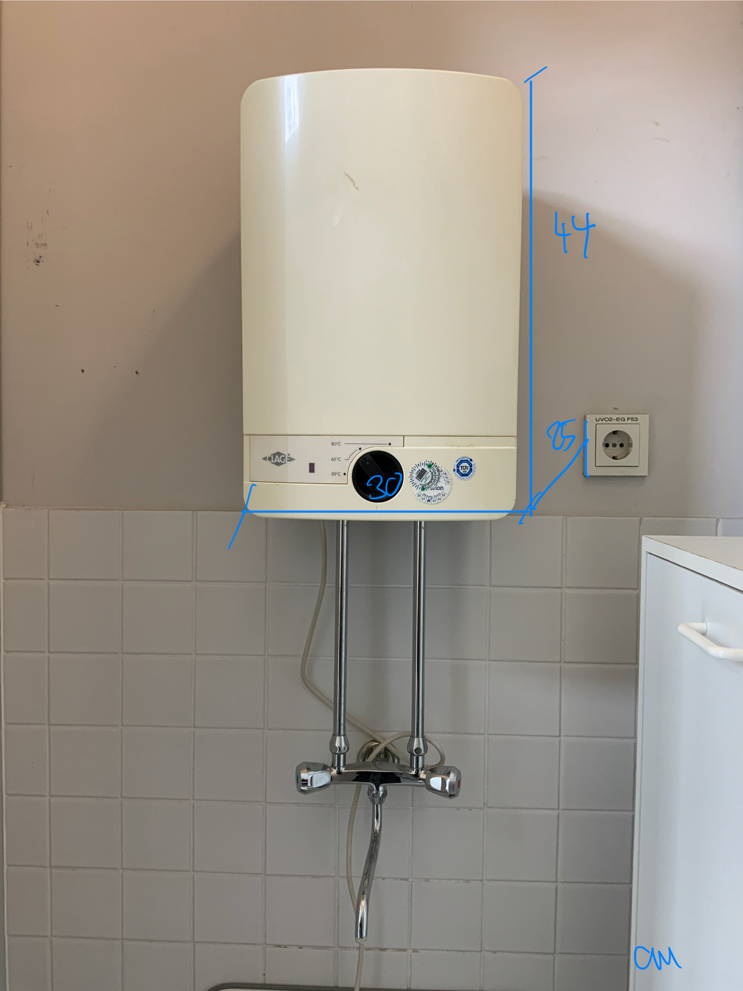 CLAGE Übertischboiler - 30x44x25 cm (Kopie)