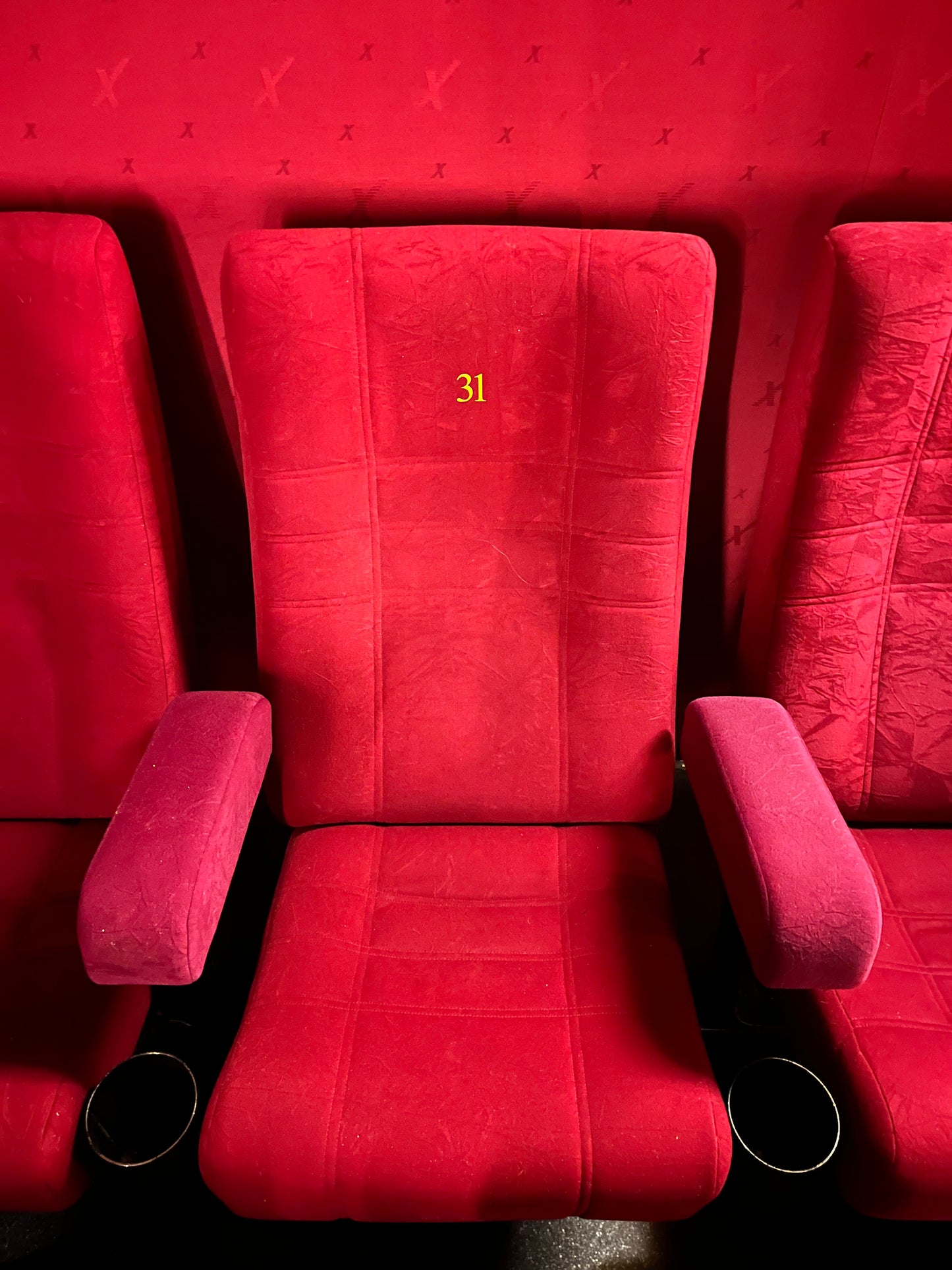 Kinosessel, Theaterstuhl, Loungesitz rot
