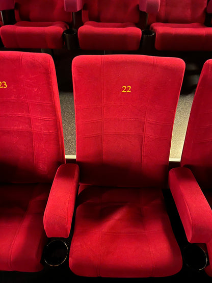 Kinosessel, Theaterstuhl, Loungesitz rot
