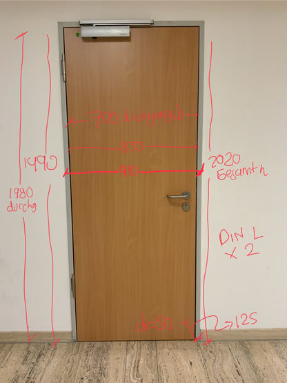 Brandschutztür Köhnlein T30-1-RS-FSA DIN L B91 H202