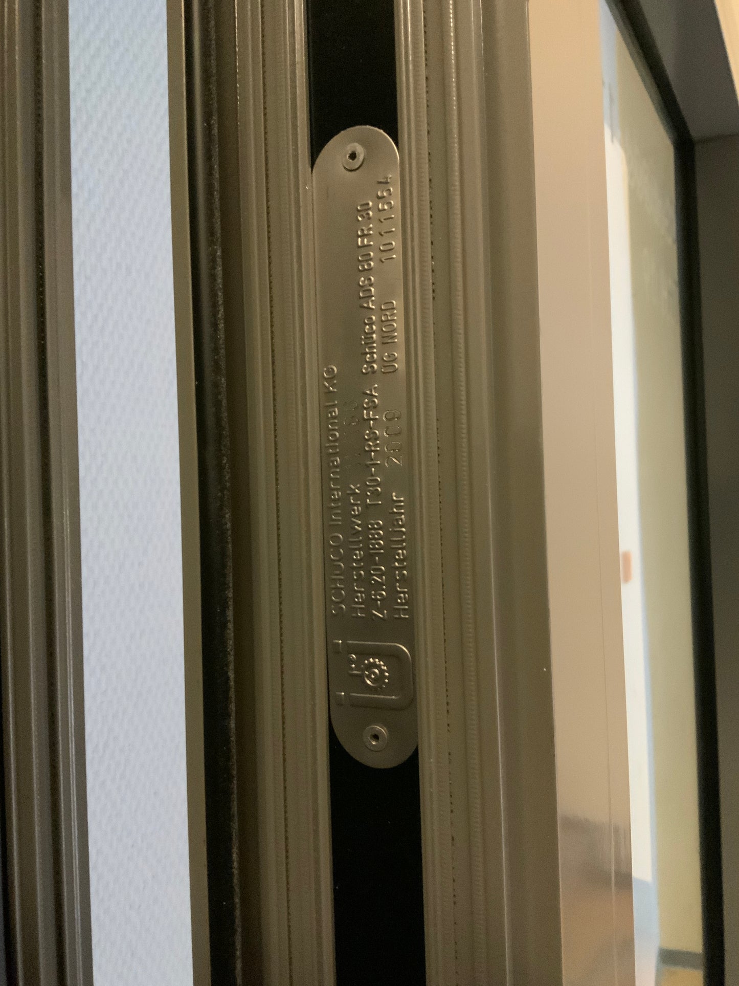 Schüco T30-1-RS-FSA Brandschutztür 1050 x 2100 mm | einflügelig (DB: 800 mm)