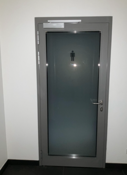 Brandschutztür Glas, T30-1 RS-FSA, Schüco ADS 80 FR 30, B1050 / H2220 (DIN L/R)