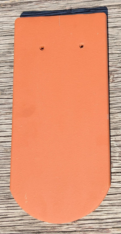 Biberschwanz-Dachziegel - Naturrot - 18x38x1.5cm