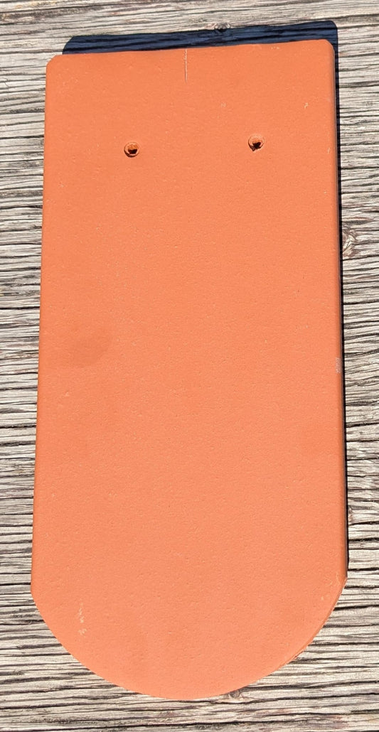 Biberschwanz-Dachziegel - Naturrot - 18x38x1.5cm