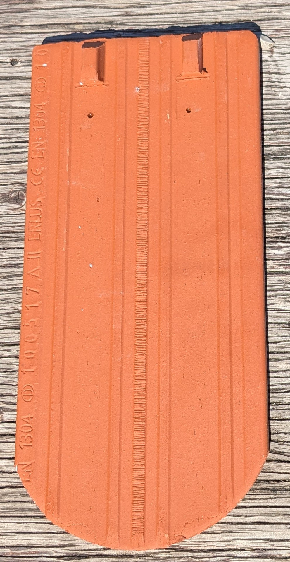Biberschwanz-Dachziegel - Naturrot - 18x38x1.5cm
