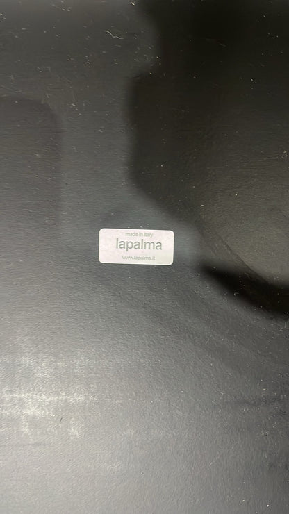 lapalma CUT Stuhl, Leder Schwarz, Design Francesco Rota, Kufengestell