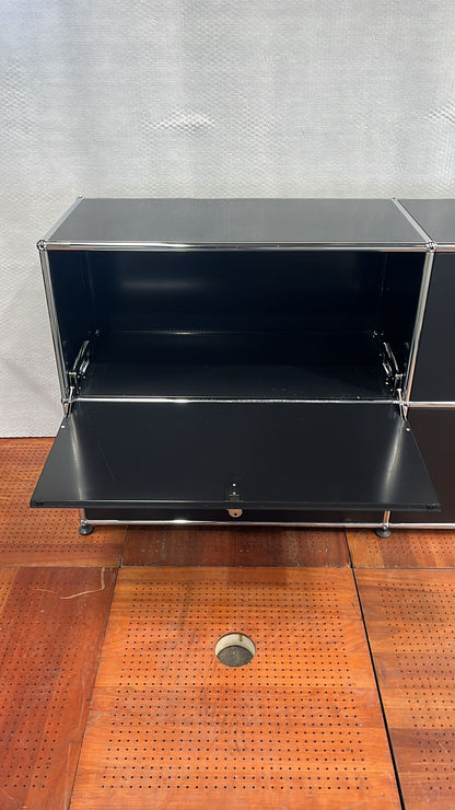 USM Haller Sideboard, Schwarz, Resopal-beschichtet, Softclose