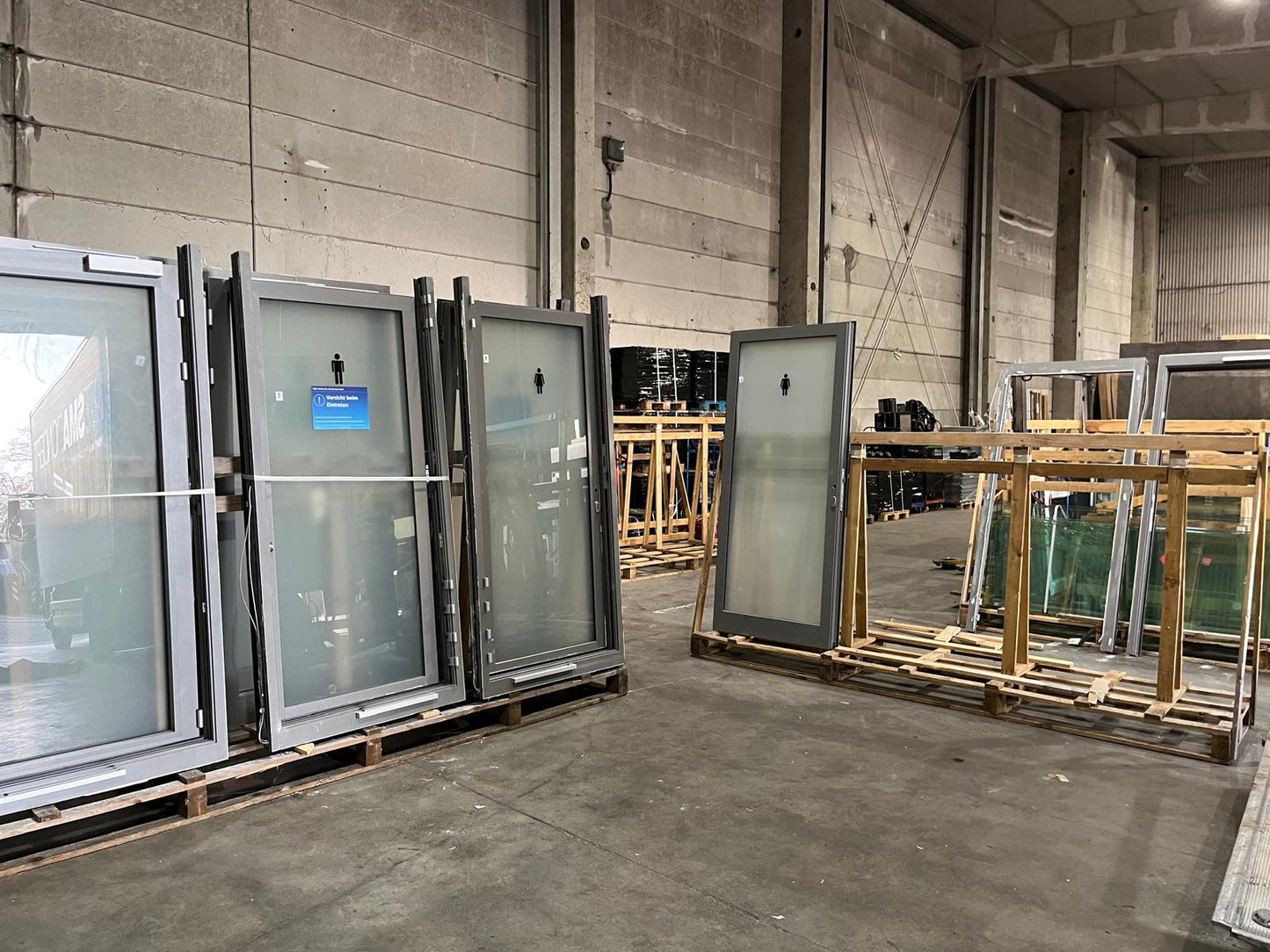 Brandschutztür Glas, T30-1 RS-FSA, Schüco ADS 80 FR 30, B1050 / H2220 (DIN L/R)