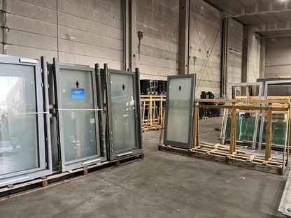 Brandschutztür Glas, T30-1 RS-FSA, Schüco ADS 80 FR 30, B1050 / H2220 (DIN L/R)