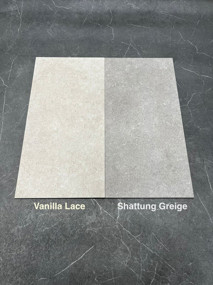 Porcelaingres Fliesen / Sockelfliesen, Farbe Shantung Greige, Silkstone, 300 x 600 x 6 mm (Neuware)