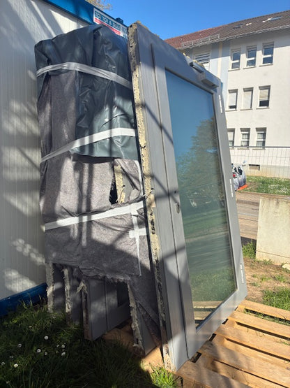 Tür / Türanlage DIN R - Außen - Aluminium mit Glaseinsatz 1160x2055mm BxH