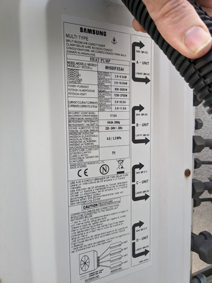 Multisplit Klimaanlage Samsung MH080FXEA4 880x796x330